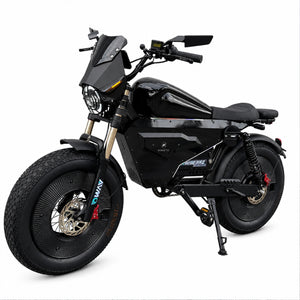 3000W High Speed Retro Smart Fat Tire E-Bike for Adults, 60V 50Ah Long Range Battery City Electric Bicycle, Equipped with Cruise Control, Bluetooth Audio, Speed Limiter and Anti-Theft System