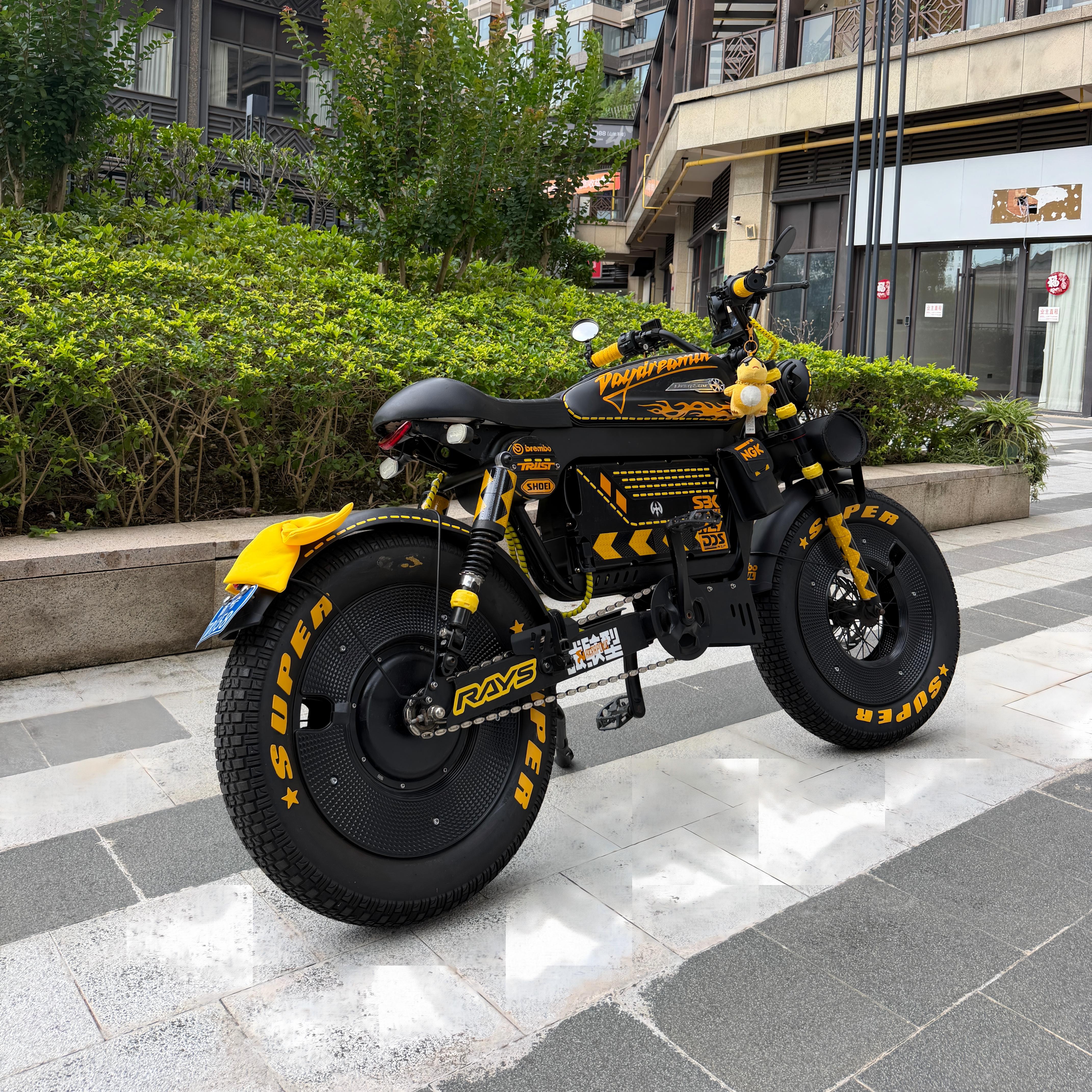 OWAY SK-1 Bumblebee Edition | Customized 1500W 48v 30ah 100km Range Retro Fat Tire Electric Bike with Premium Performance