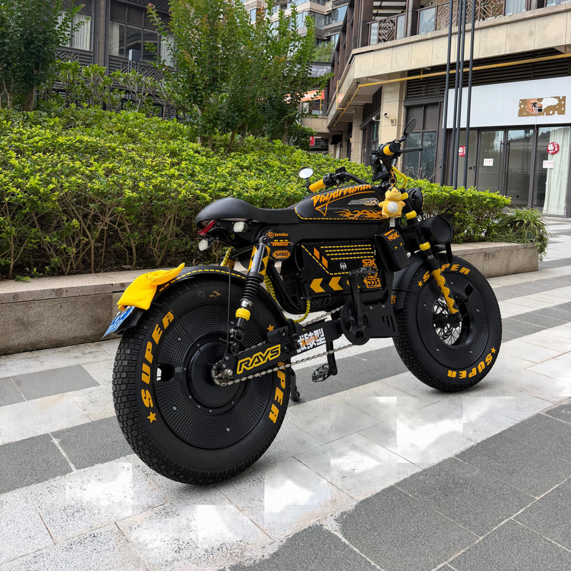 OWAY SK-1 Bumblebee Edition | Customized 140km Range Retro Fat Tire Electric Bike with Premium Performance
