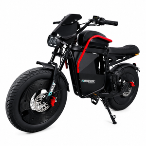 OWAY X1 Retro Fat Tire Electric Bike, High Speed Long Range Electric Bicycle for Adults