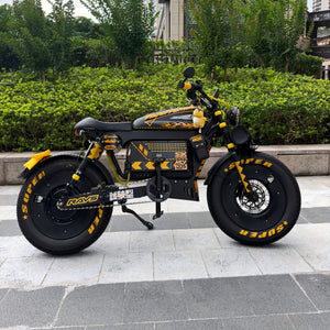 OWAY SK-1 Bumblebee Edition | Customized 1500W 48v 30ah 100km Range Retro Fat Tire Electric Bike with Premium Performance