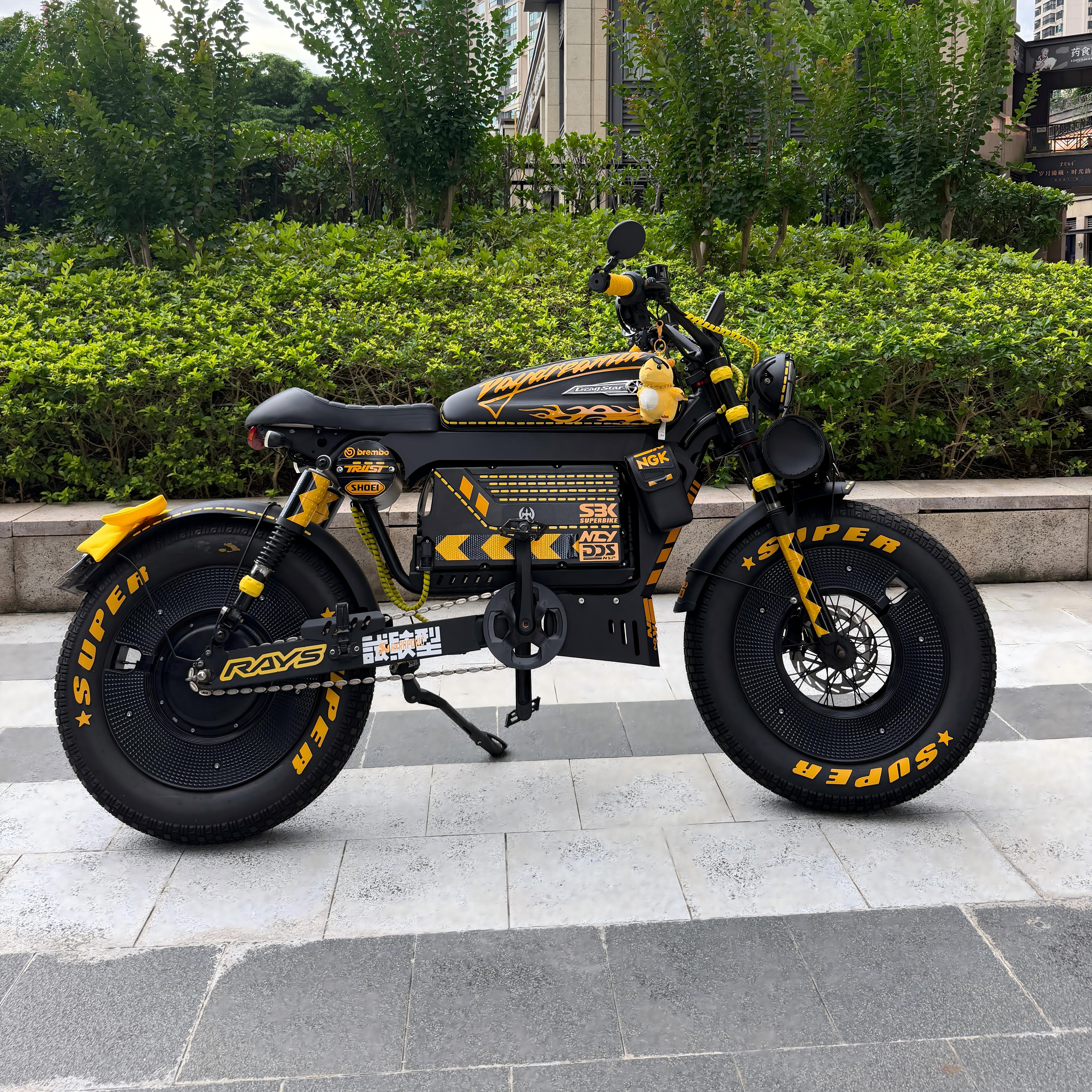 OWAY SK-1 Bumblebee Edition | Customized 1500W 48v 30ah 100km Range Retro Fat Tire Electric Bike with Premium Performance