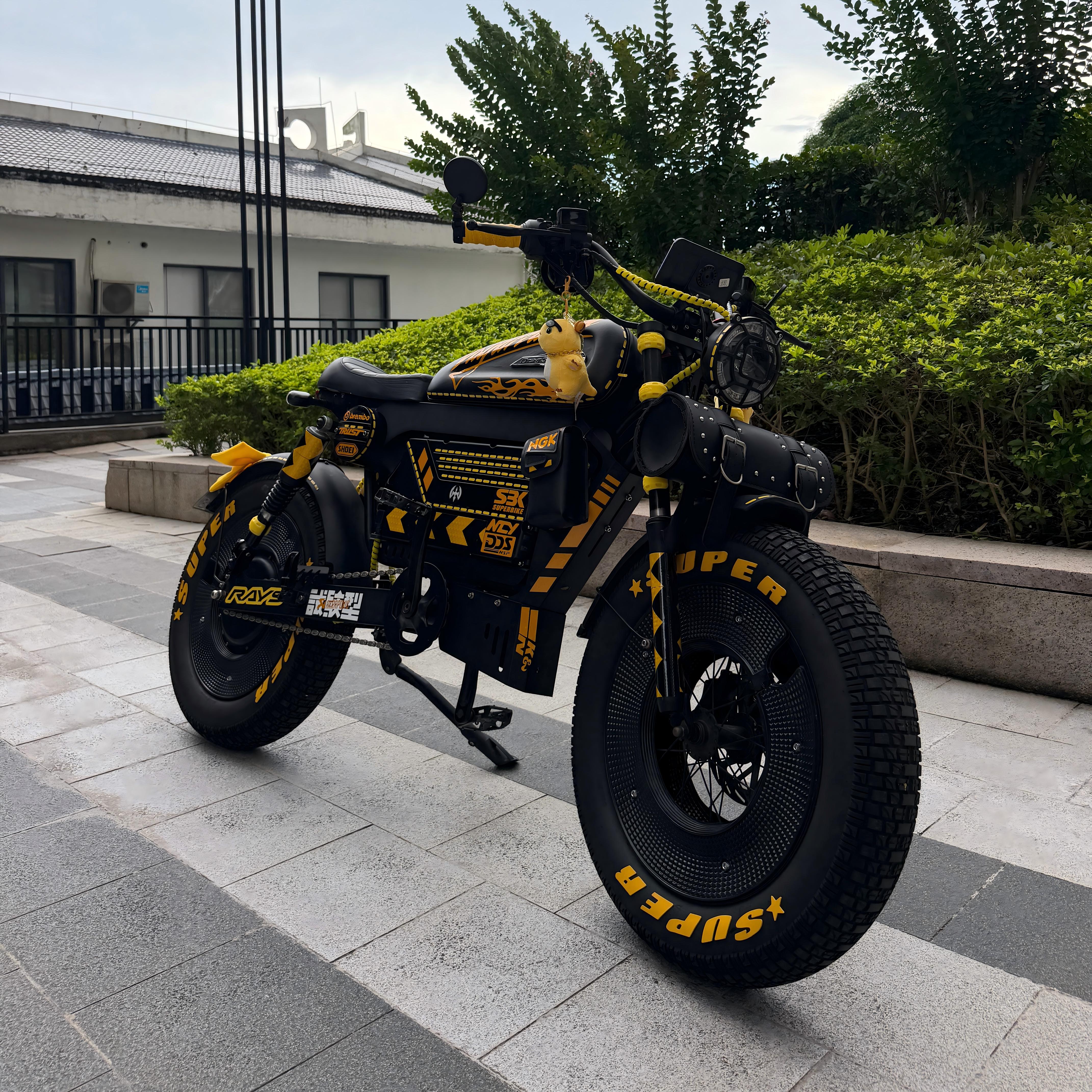 OWAY SK-1 Bumblebee Edition | Customized 140km Range Retro Fat Tire Electric Bike with Premium Performance