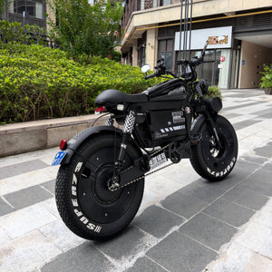 OWAY SK-1 Phantom Edition | 140KM Long Range High-Speed Retro Fat Tire Electric Bike with Removable Battery & Bluetooth Speaker