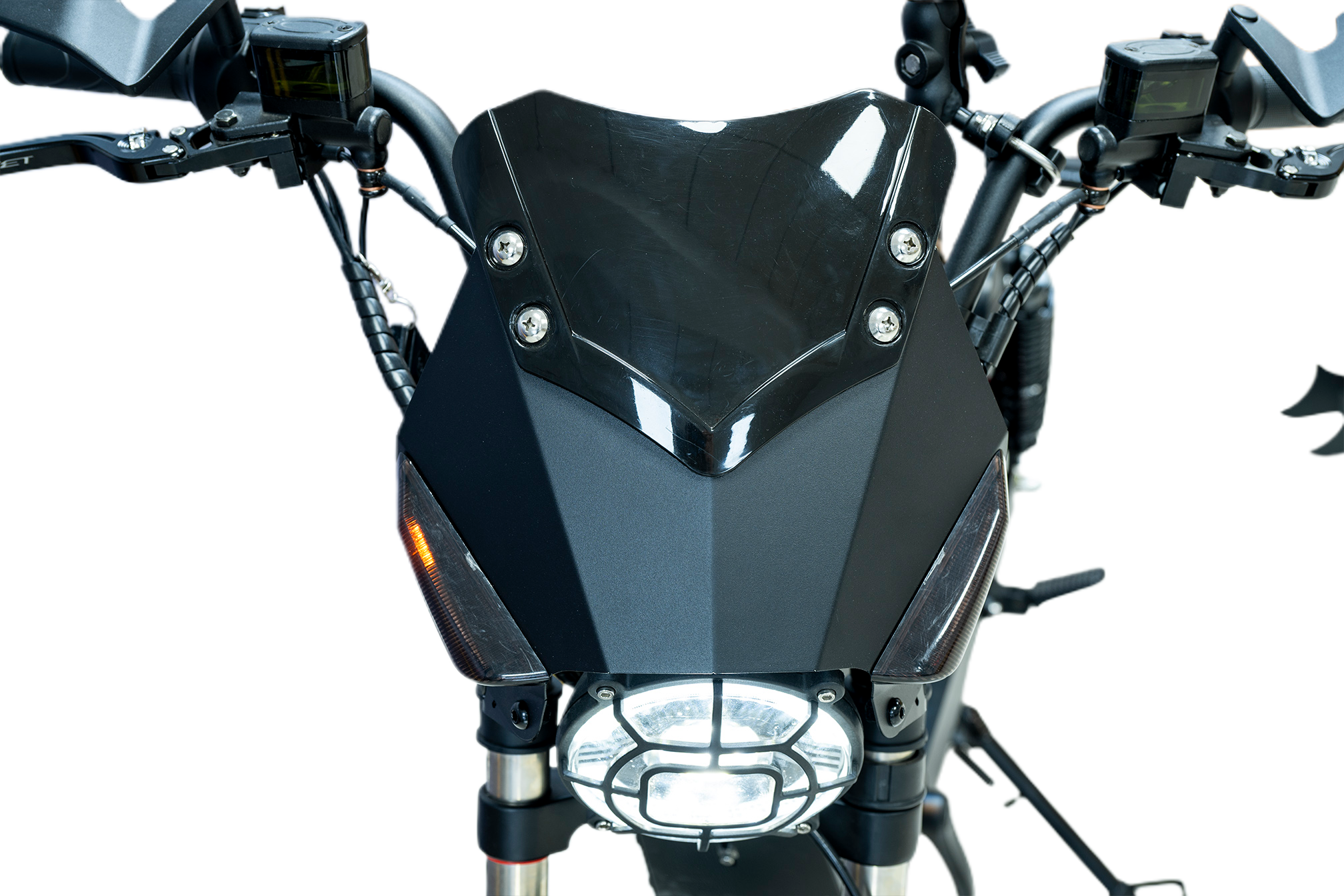 Aluminum alloy windshield with turn signals
