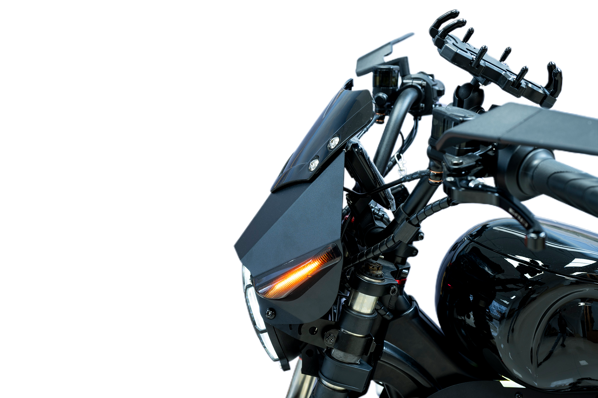 Aluminum alloy windshield with turn signals