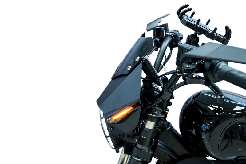 Aluminum alloy windshield with turn signals