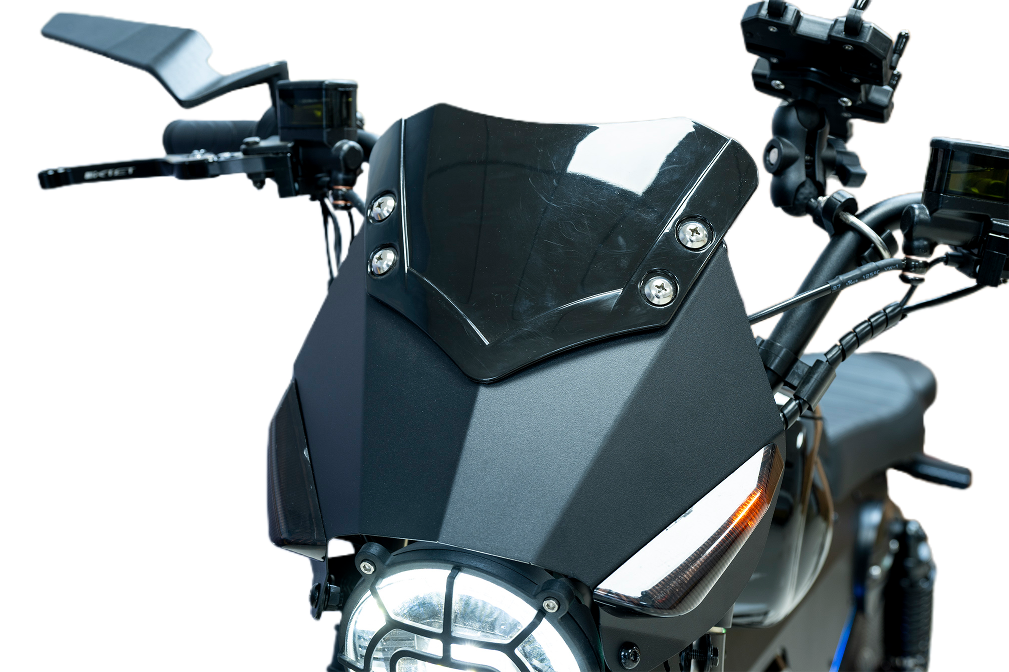 Aluminum alloy windshield with turn signals