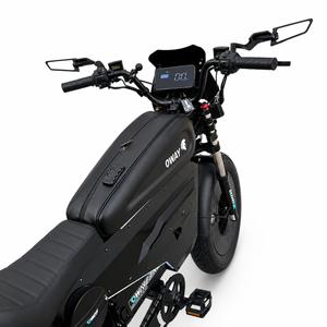 OWAY SK-1 Electric Bike 3000W Brushless Motor 60V 50Ah Full Suspension Ebike, 50MPH, 100-Mile Range, GPS, Adjustable RGB Battery Armor, New Windshield