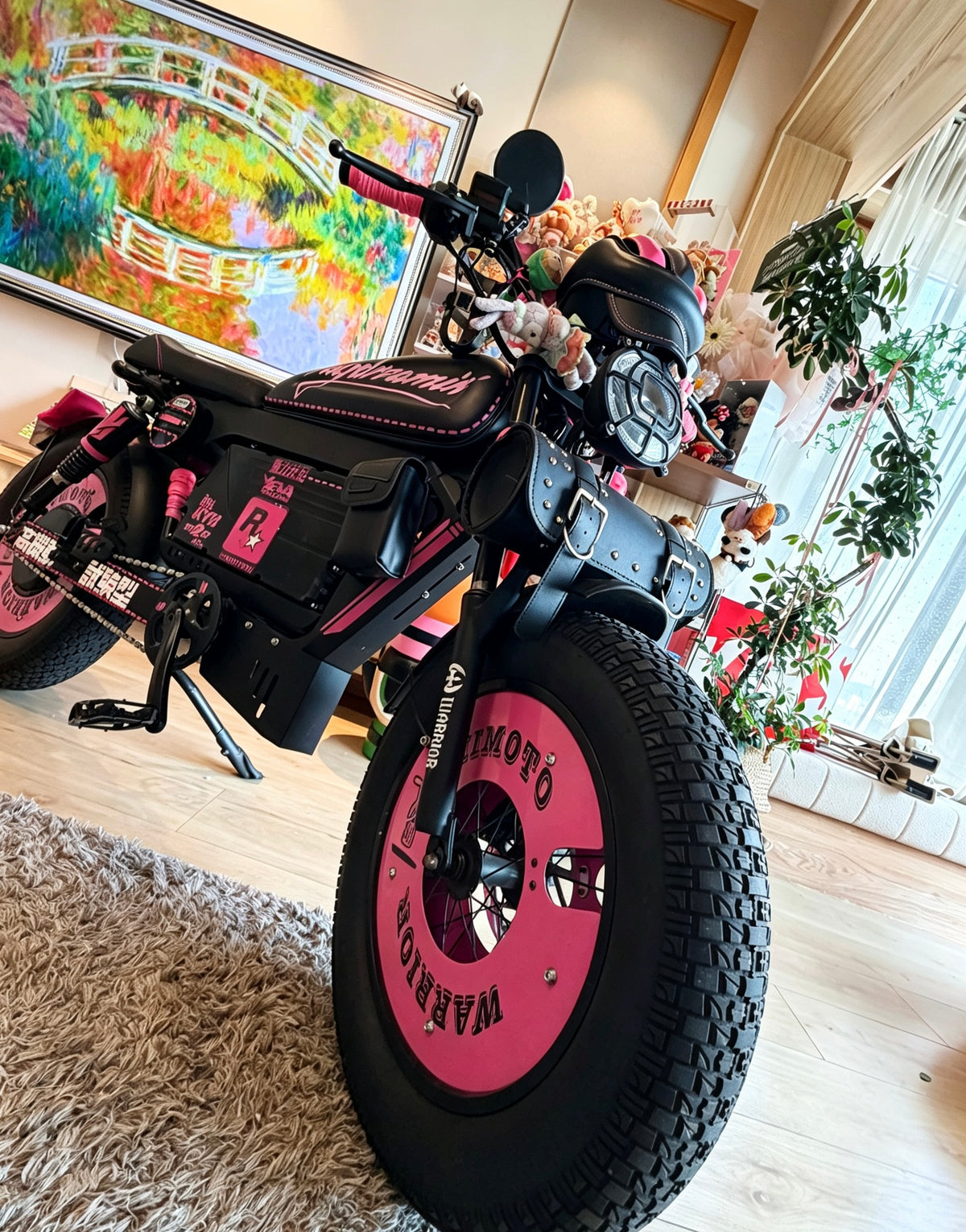 SK-1 Rosella Luxury Pink Retro Electric Bike SK-1 Rosé Fat Tire Full Suspension Long Range Hydraulic Brake Electric Bicycle