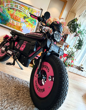 SK-1 Rosella Luxury Pink Retro Electric Bike SK-1 Rosé Fat Tire Full Suspension Long Range Hydraulic Brake Electric Bicycle