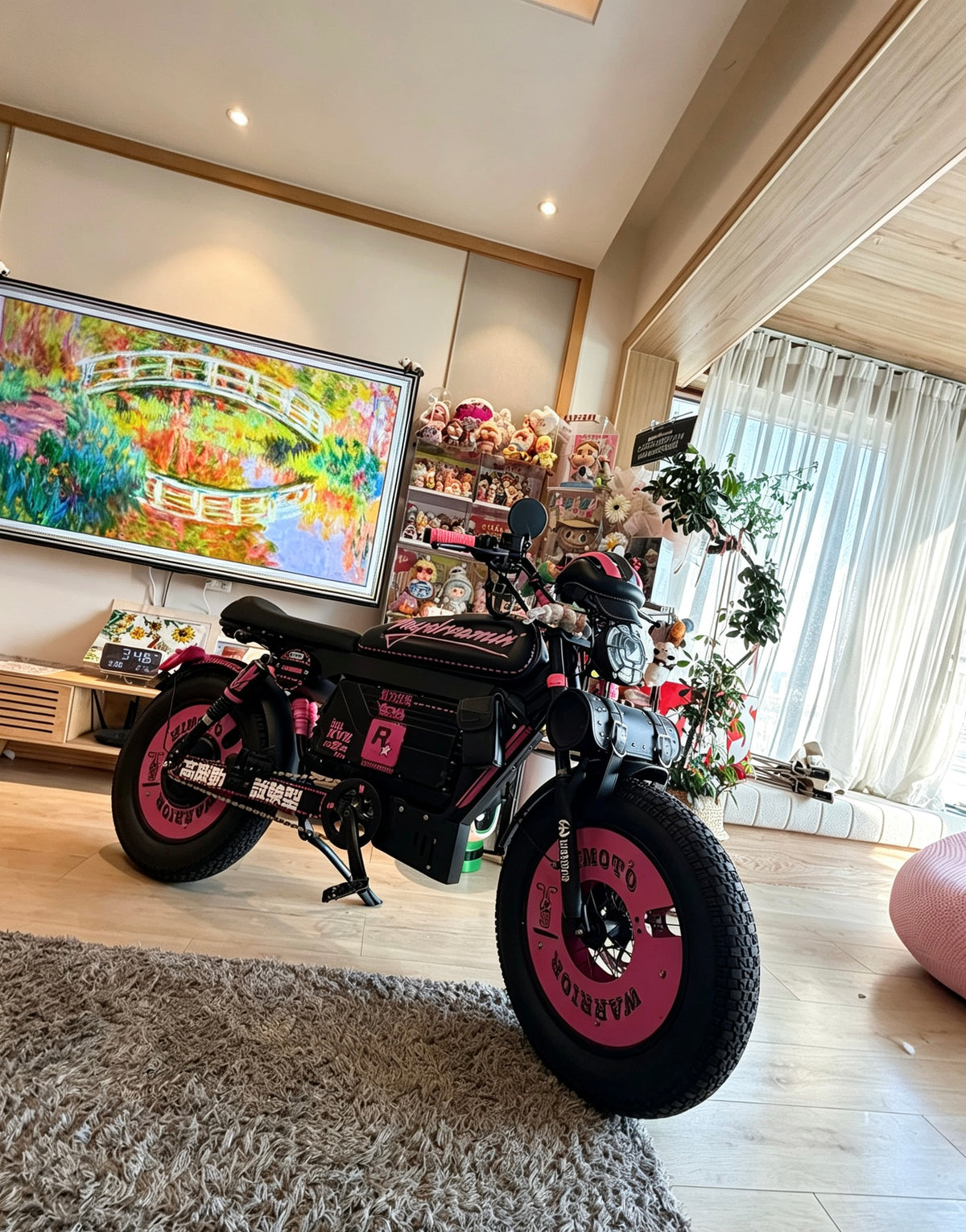 SK-1 Rosella Luxury Pink Retro Electric Bike SK-1 Rosé Fat Tire Full Suspension Long Range Hydraulic Brake Electric Bicycle
