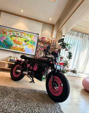 SK-1 Rosella Luxury Pink Retro Electric Bike SK-1 Rosé Fat Tire Full Suspension Long Range Hydraulic Brake Electric Bicycle