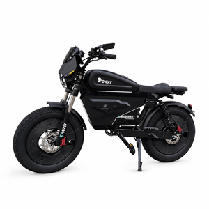 OWAY SK-1 Ultra Electric Bike 3000W Brushless Motor 60V 50Ah Full Suspension Ebike, 50MPH, 100-Mile Range, GPS, Adjustable RGB Battery Armor, New Windshield