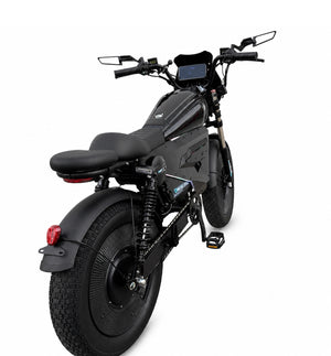 3000W High Speed Retro Smart Fat Tire E-Bike for Adults, 60V 50Ah Long Range Battery City Electric Bicycle, Equipped with Cruise Control, Bluetooth Audio, Speed Limiter and Anti-Theft System