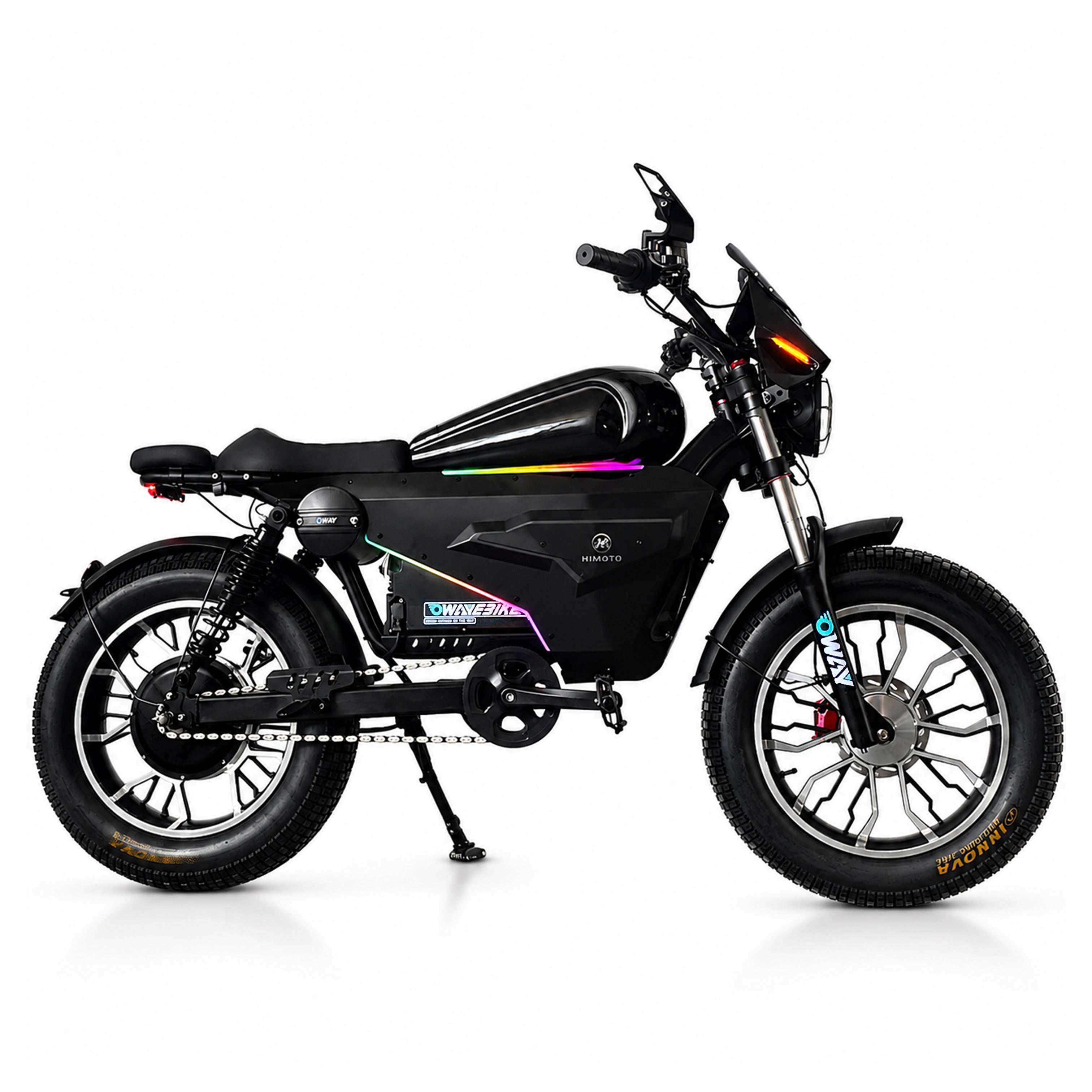 OWAY SK-1 SUPER+ 3000W High Speed Fat Tire E-Bike | 60V 50Ah Long Range Battery, Bluetooth Speaker, RGB Light Strip, Anti-Theft Combo Lock & Battery Safety Protection