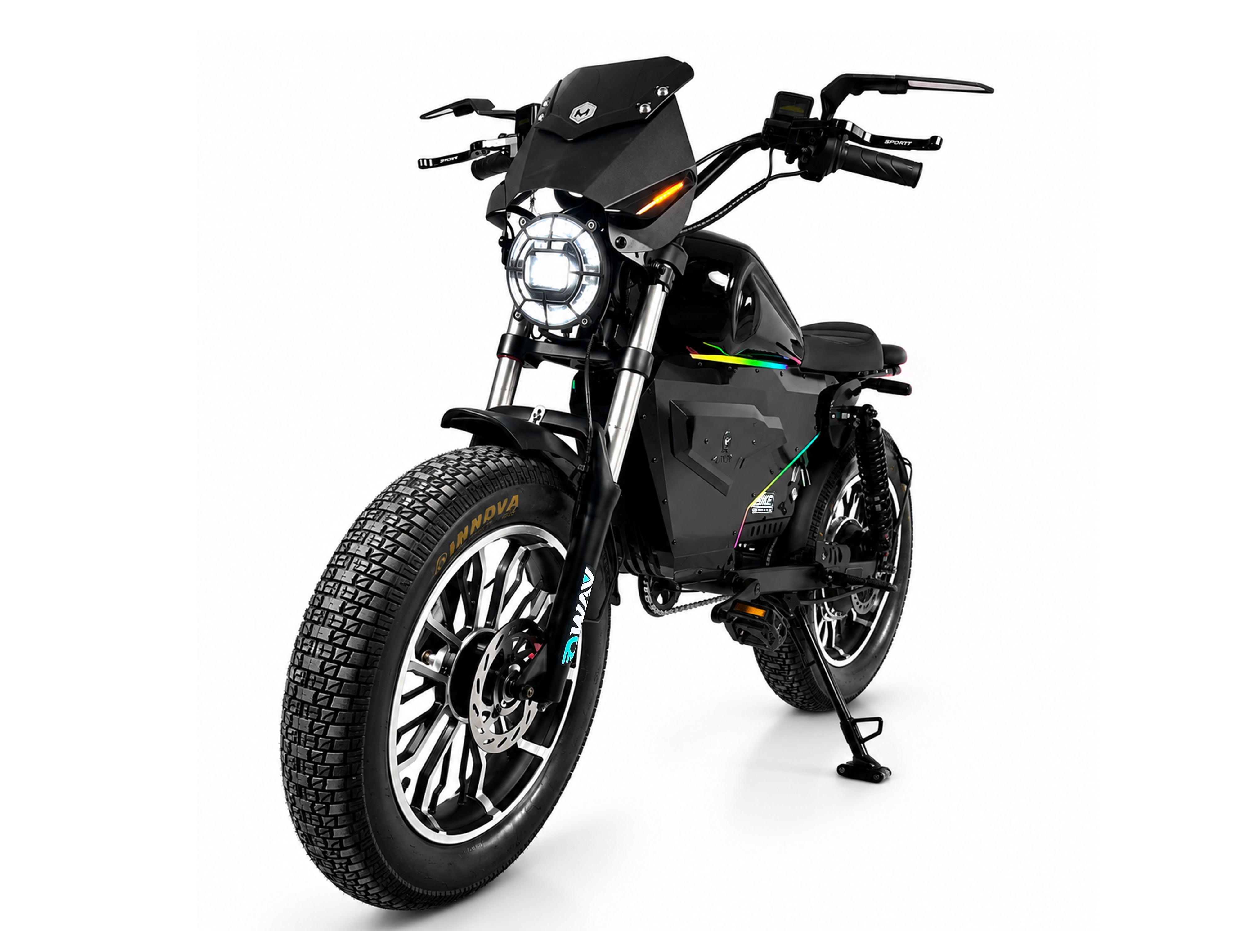 OWAY SK-1 SUPER+ 3000W High Speed Fat Tire E-Bike | 60V 50Ah Long Range Battery, Bluetooth Speaker, RGB Light Strip, Anti-Theft Combo Lock & Battery Safety Protection
