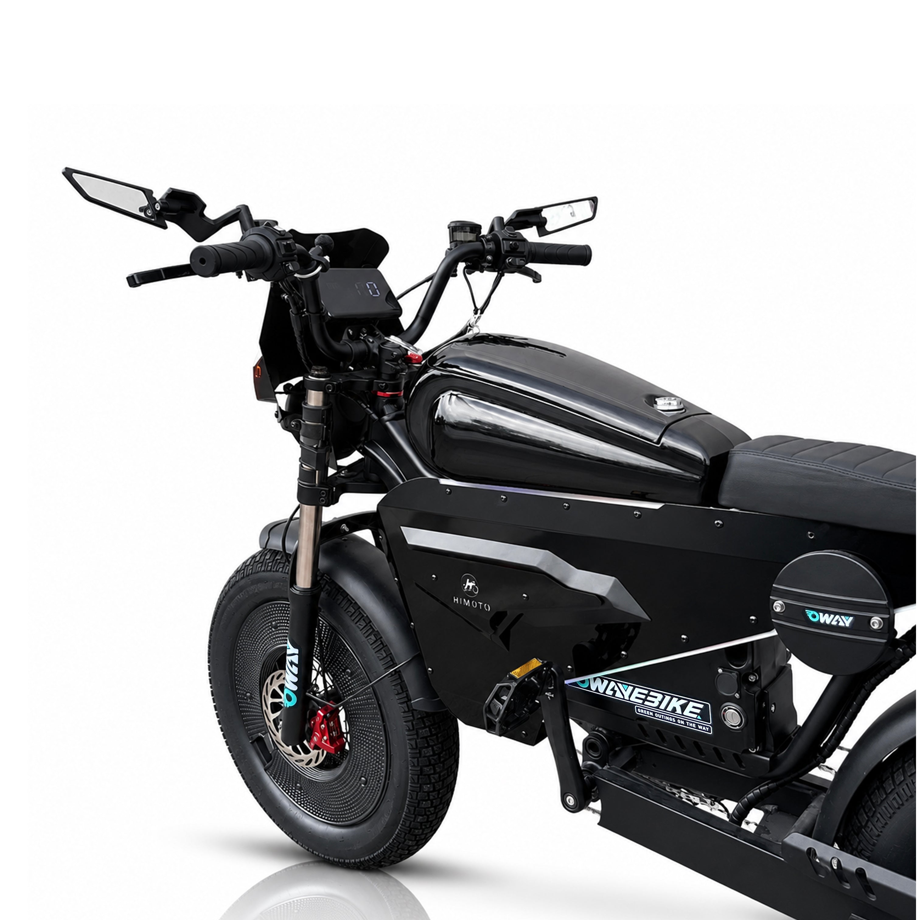 3000W High Speed Retro Smart Fat Tire E-Bike for Adults, 60V 50Ah Long Range Battery City Electric Bicycle, Equipped with Cruise Control, Bluetooth Audio, Speed Limiter and Anti-Theft System