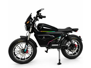 OWAY SK-1 SUPER+ 3000W High Speed Fat Tire E-Bike | 60V 50Ah Long Range Battery, Bluetooth Speaker, RGB Light Strip, Anti-Theft Combo Lock & Battery Safety Protection