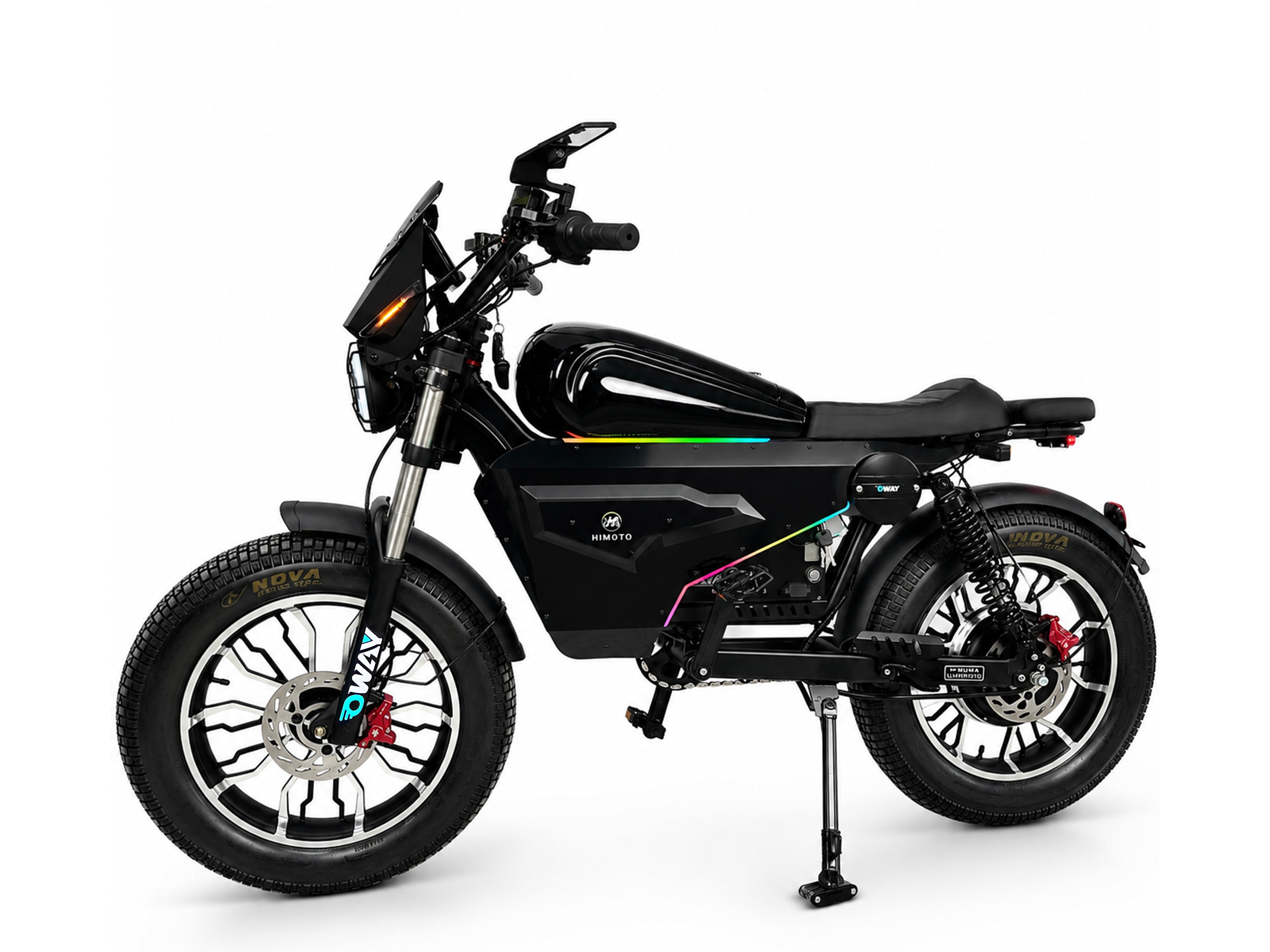 OWAY SK-1 SUPER+ 3000W High Speed Fat Tire E-Bike | 60V 50Ah Long Range Battery, Bluetooth Speaker, RGB Light Strip, Anti-Theft Combo Lock & Battery Safety Protection