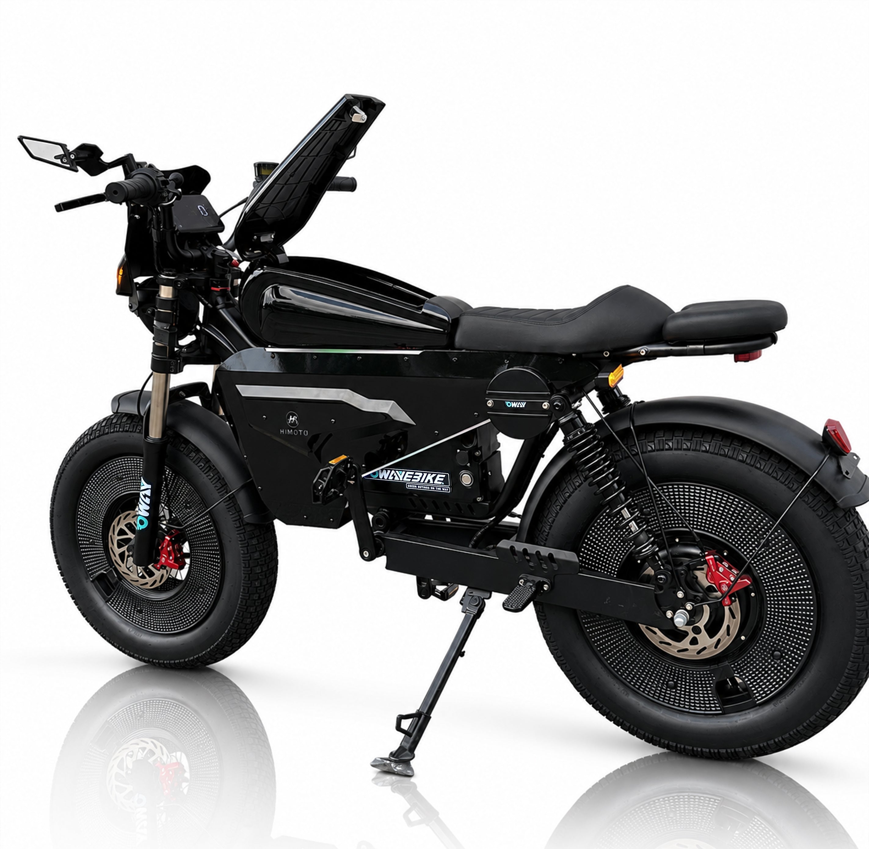 3000W High Speed Retro Smart Fat Tire E-Bike for Adults, 60V 50Ah Long Range Battery City Electric Bicycle, Equipped with Cruise Control, Bluetooth Audio, Speed Limiter and Anti-Theft System