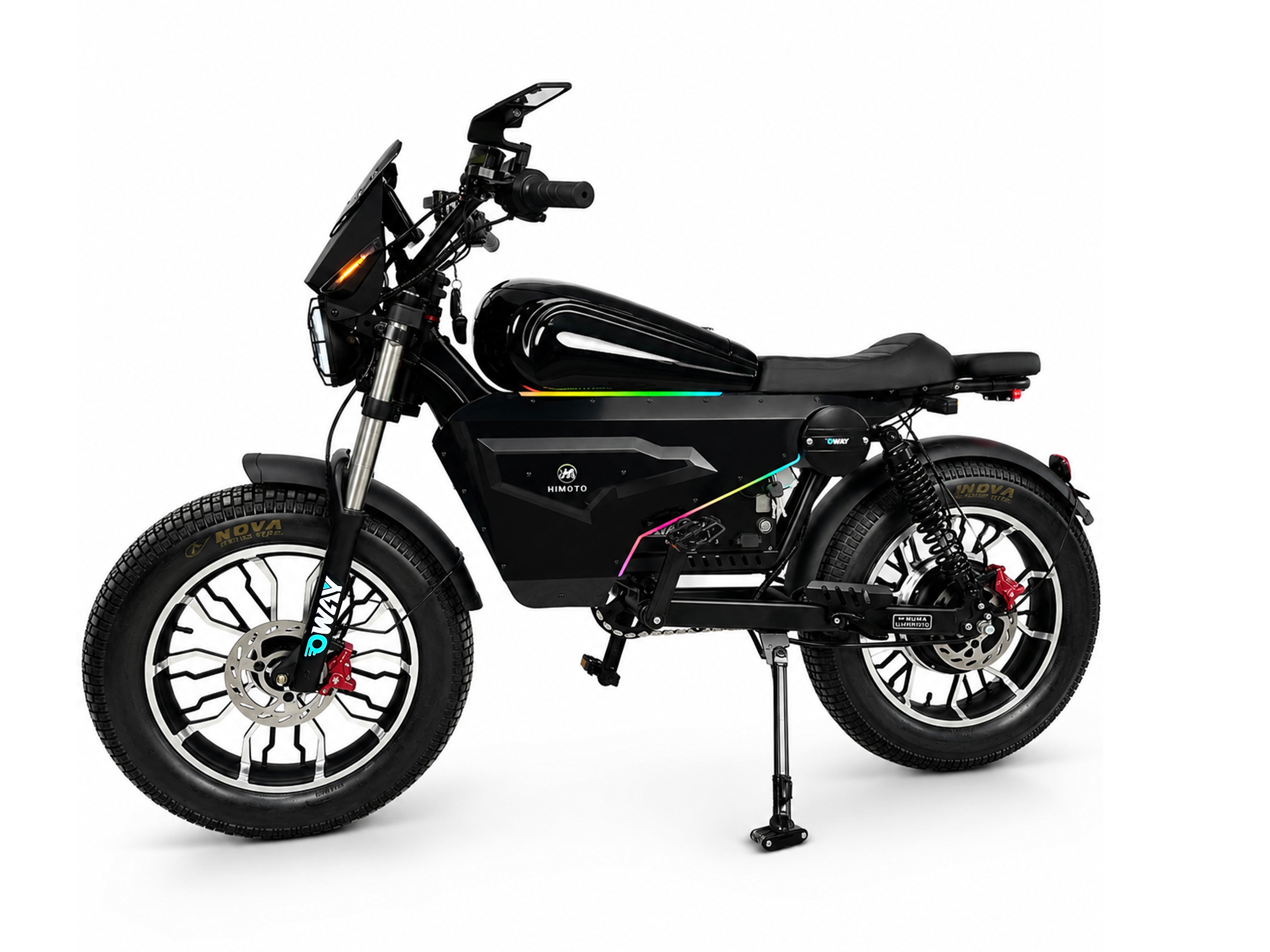 OWAY SK-1 SUPER+ 3000W High Speed Fat Tire E-Bike | 60V 50Ah Long Range Battery, Bluetooth Speaker, RGB Light Strip, Anti-Theft Combo Lock & Battery Safety Protection