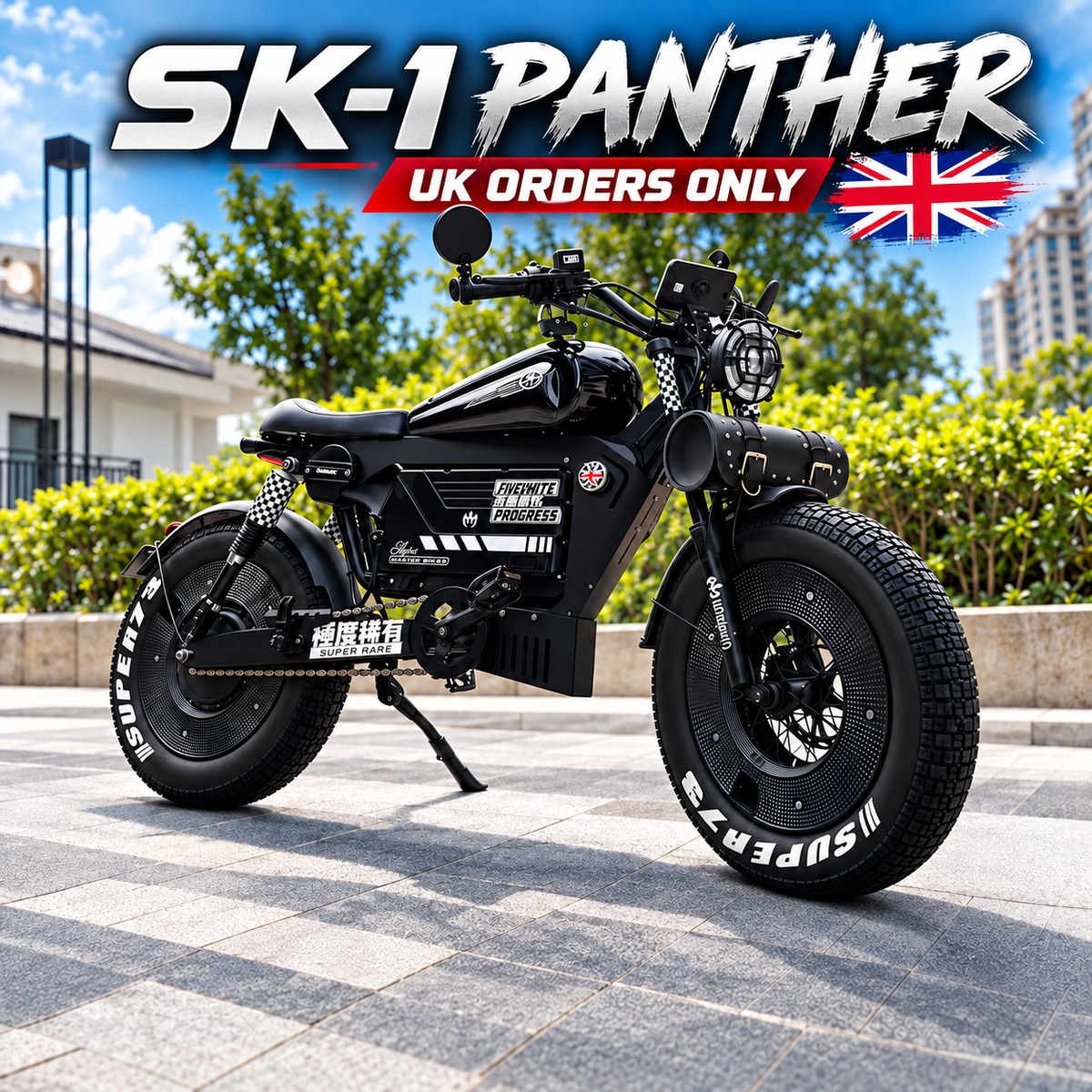 UK Orders Only | OWAY SK-1 Panther Long Range High-Speed Fat Tire Electric Bike