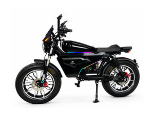 OWAY SK-1 SUPER+ 3000W High Speed Fat Tire E-Bike | 60V 50Ah Long Range Battery, Bluetooth Speaker, RGB Light Strip, Anti-Theft Combo Lock & Battery Safety Protection