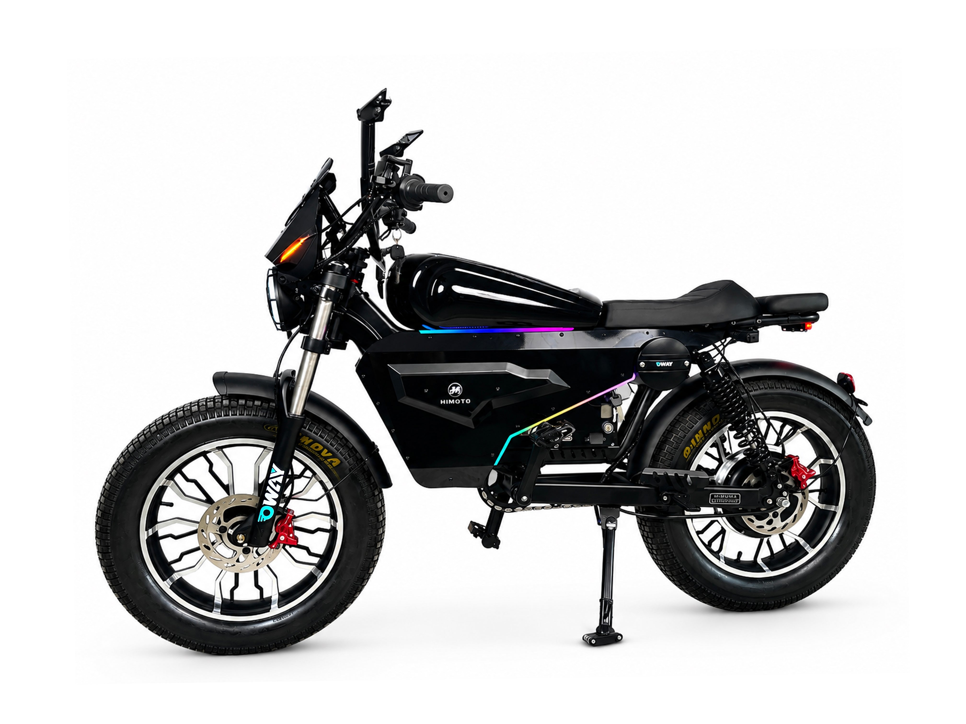 OWAY SK-1 SUPER+ 3000W High Speed Fat Tire E-Bike | 60V 50Ah Long Range Battery, Bluetooth Speaker, RGB Light Strip, Anti-Theft Combo Lock & Battery Safety Protection