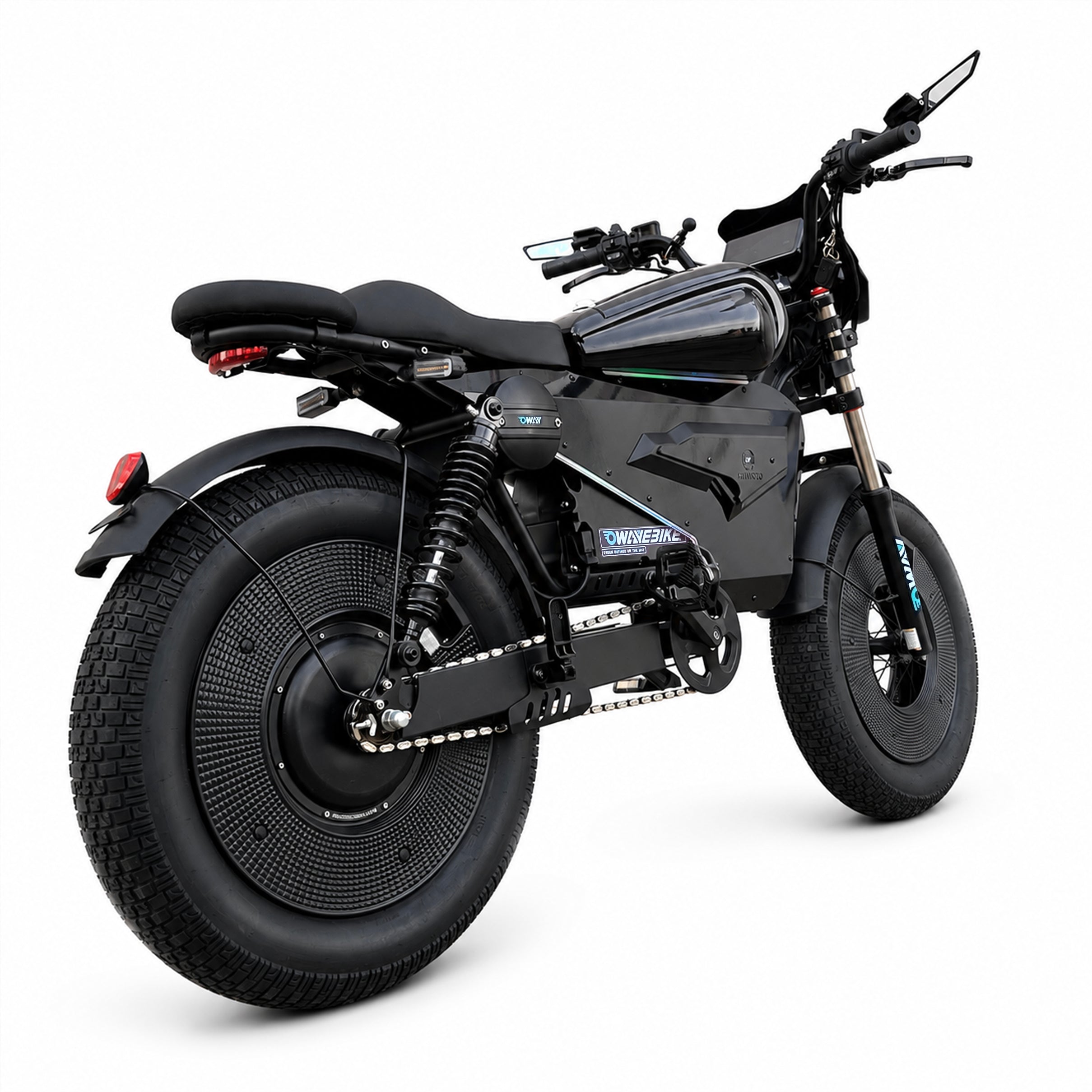 3000W High Speed Retro Smart Fat Tire E-Bike for Adults, 60V 50Ah Long Range Battery City Electric Bicycle, Equipped with Cruise Control, Bluetooth Audio, Speed Limiter and Anti-Theft System